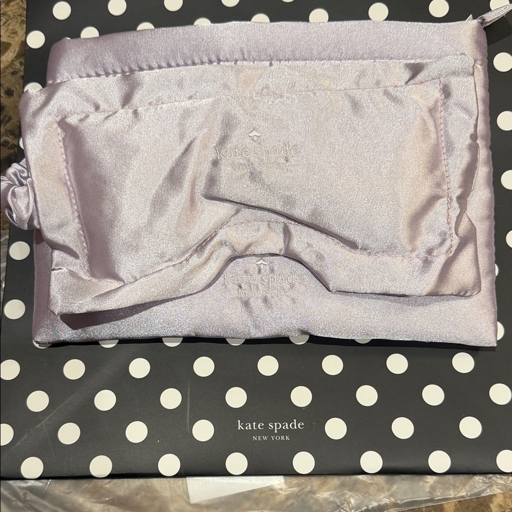 Kate Spade Light Purple Eye Mask and  Pouch NWT